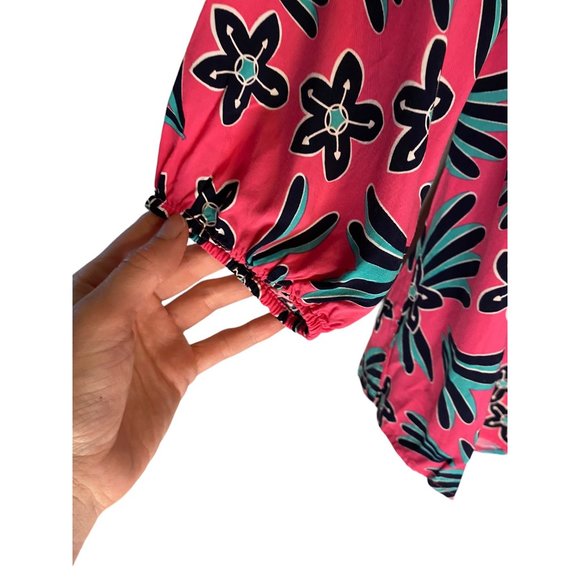 Crown and Ivy Pink Ocean Blouse Women's XS - Picture 2 of 7